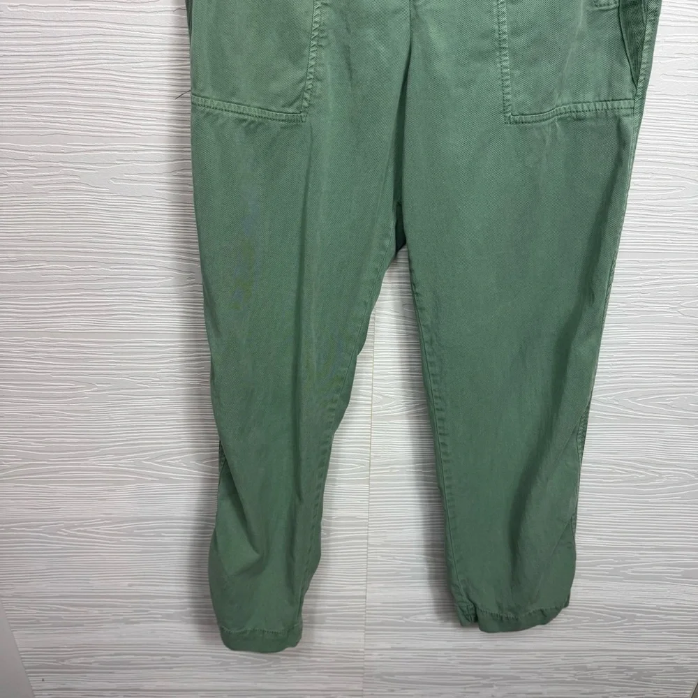 Zara Joggers Pull On Pants Lyocell Linen Blend Casual Elastic High Waist Small